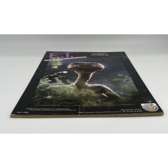 Vintage E.T. The Extra-Terrestrial 15 Piece Tray Puzzle 1982 Craft Master 8x11" - Picture 15 of 16